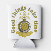 goede dingen nemen tijd inspirerend citaat blikjeskoeler (Achterkant)