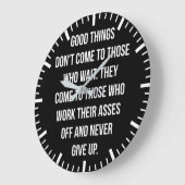 Goede dingen, nooit opgeven - Workout Inspirerend Grote Klok (Hoek)