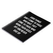 Goede dingen, nooit opgeven - Workout Inspirerend Notitieboek (Linkerzijde)