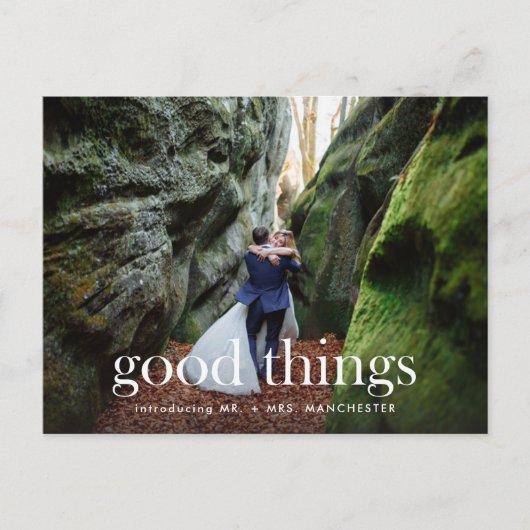 Goede dingen om de aankondiging van het huwelijk t (Voorkant)