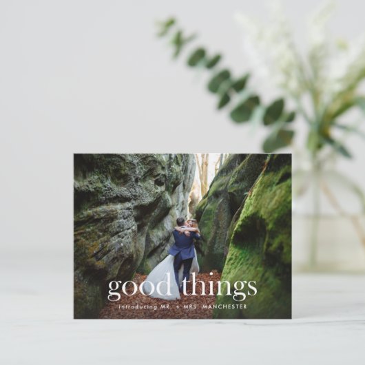 Goede dingen om de aankondiging van het huwelijk t (Staand voorkant)