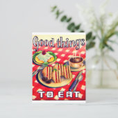 Goede dingen om te eten briefkaart (Staand voorkant)