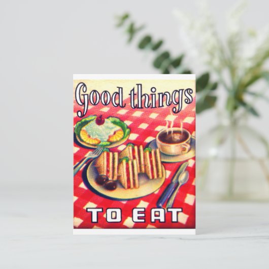 Goede dingen om te eten briefkaart (Staand voorkant)