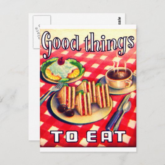Goede dingen om te eten briefkaart (Voorkant / Achterkant)