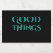 Goede dingen sparkling wijnetiket (Enkel label)