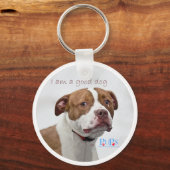 Goede Dog Pit Bull Rescue Sleutelhanger (Voorkant)