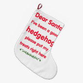 goede egel grote kerstsok (Voorkant (Hangend))