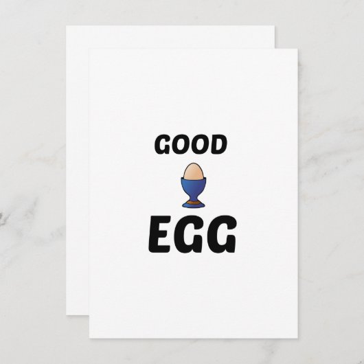 GOEDE EGG BEDANKKAART (Voorkant / Achterkant)