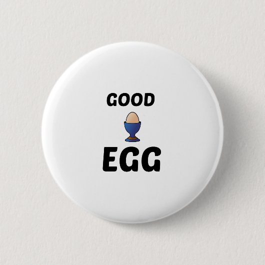 GOEDE EGG RONDE BUTTON 5,7 CM (Voorkant)