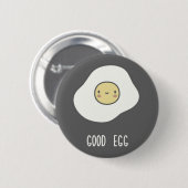 Goede eieren ronde button 5,7 cm (Voorkant /achterkant)