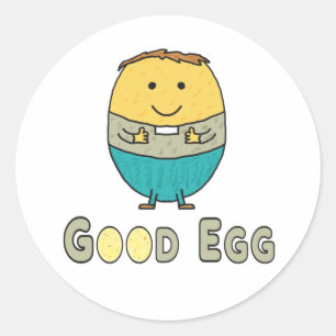 Goede eieren ronde sticker
