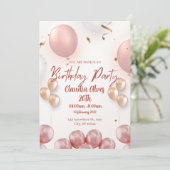 Goede elegante verjaardagsuitnodiging. kaart (Staand voorkant)