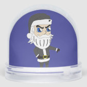 Goede en slechte Kerstman Sneeuwbol (Achterkant)