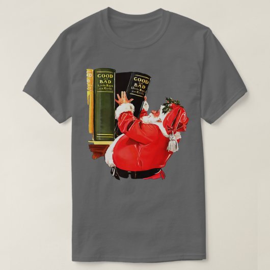 Goede en slechte kerstvectorkunst t-shirt (Design voorkant)