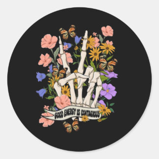 Goede energie is besmettelijk ronde sticker