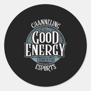 Goede energie kanaliseren via eSports - Videogame Ronde Sticker