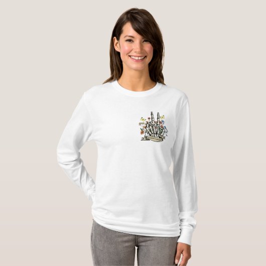 Goede Energie Skeleton Flower T-shirt (Voorkant volledig)