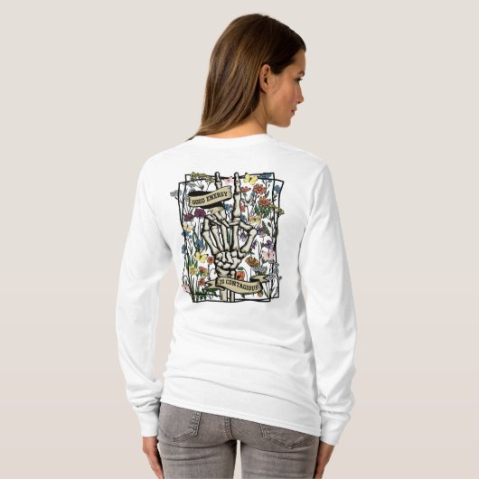 Goede Energie Skeleton Flower T-shirt (Achterkant volledig)