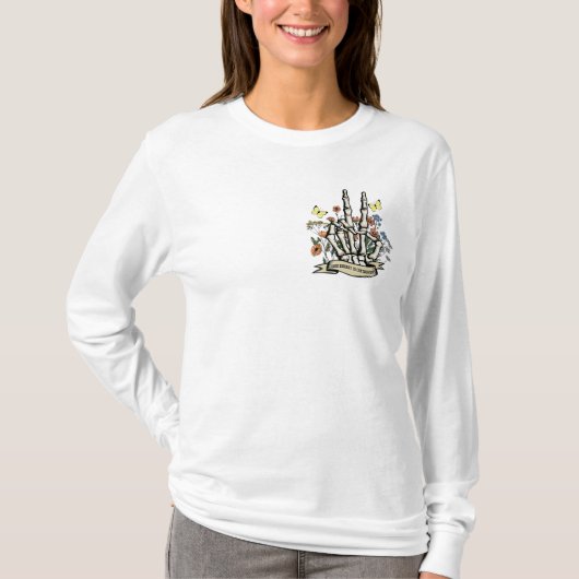 Goede Energie Skeleton Flower T-shirt (Voorkant)
