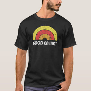 Goede Energie Vibin Vintage Zon Regenboog Boho Hip T-shirt