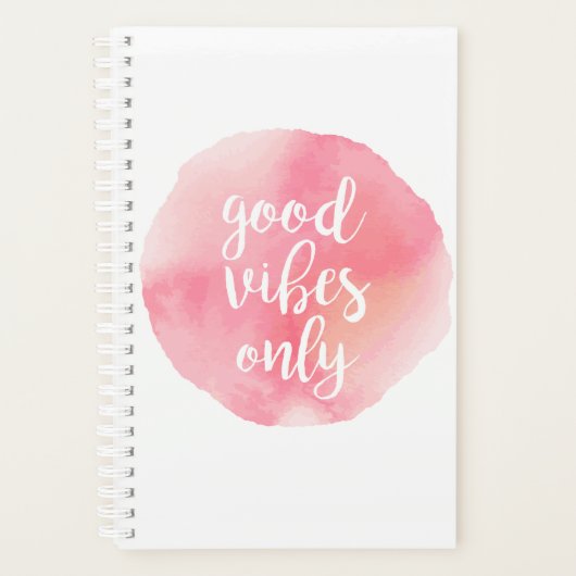 goede flesjes alleen roze waterverf schilderen planner (Voorkant)