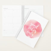 goede flesjes alleen roze waterverf schilderen planner (Display)
