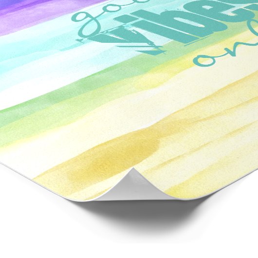 goede flesjes alleen waterverf strepen kleurrijk c poster (Hoek)