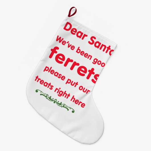 goede fretten grote kerstsok (Voorkant (Hangend))