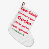 goede gekko grote kerstsok (Voorkant (Hangend))