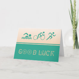 Goede geluk triathlon sport kaart
