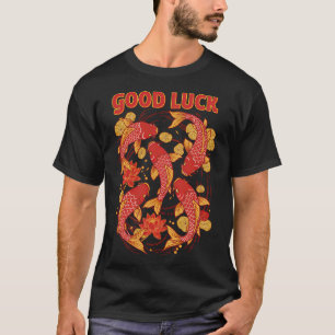 Goede Geluks Karper Vis Japanse Esthetiek Rood Ora T-shirt