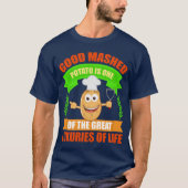 Goede gestreepte aardappel Grote luxe van het leve T-shirt (Voorkant)