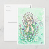 Goede Geuren Bloemen Flower Fairy Fantasy Art Prin Briefkaart (Voorkant / Achterkant)