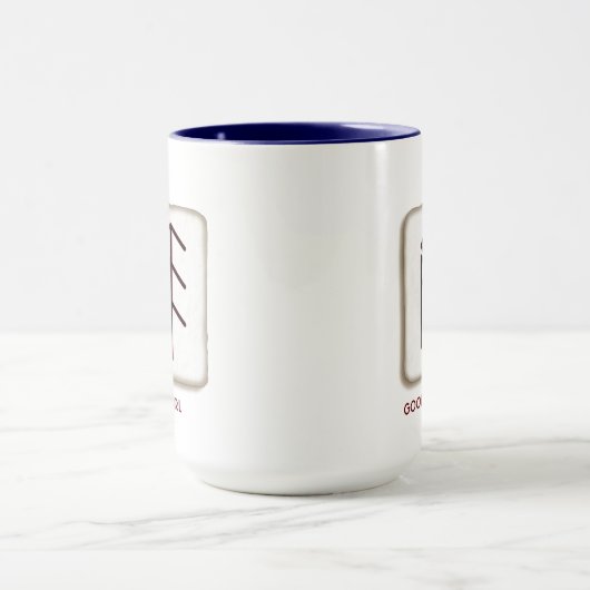 Goede gezondheid Bindrune & gepersonaliseerde naam Mok (Midden)