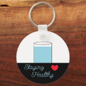 Goede gezondheid en water Sleutelhanger (Achterkant)