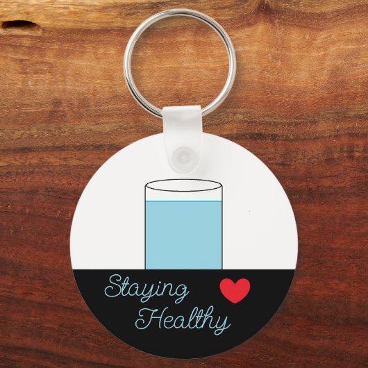 Goede gezondheid en water Sleutelhanger (Achterkant)