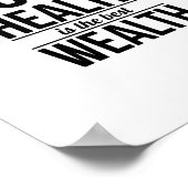 goede gezondheid inspirerend citaat zwarte typogra poster (Hoek)
