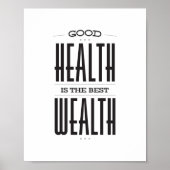Goede gezondheid is het beste Poster (Voorkant)