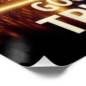 Goede gezondheid Poster met Neon fietser (Hoek)