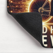 Goede gezondheid Poster met Neon fietser Muismat (Hoek)