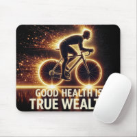 Goede gezondheid Poster met Neon fietser