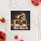 Goede gezondheid Poster met Neon fietser Servet (Insitu)
