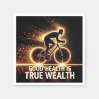 Goede gezondheid Poster met Neon fietser