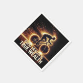 Goede gezondheid Poster met Neon fietser Servet (Hoek)