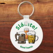 Goede gezondheid Sláinte! Bier Sleutelhanger (Voorkant)
