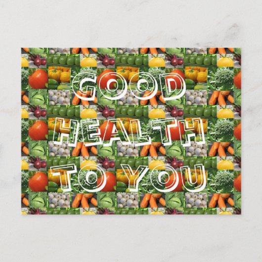 Goede gezondheid voor u Briefkaart (Voorkant)