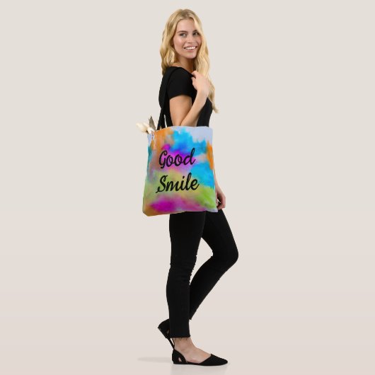 Goede glimlach tote bag (Op model)