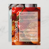 Goede groeigids: Tomaten en knoflook Briefkaart (Voorkant / Achterkant)
