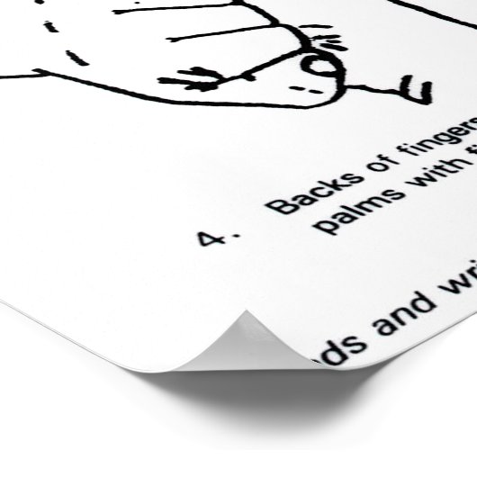 Goede handwastechniek. poster (Hoek)