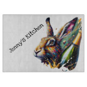 Goede hazendag. Haas & Prosecco! Snijplank (Voorkant)